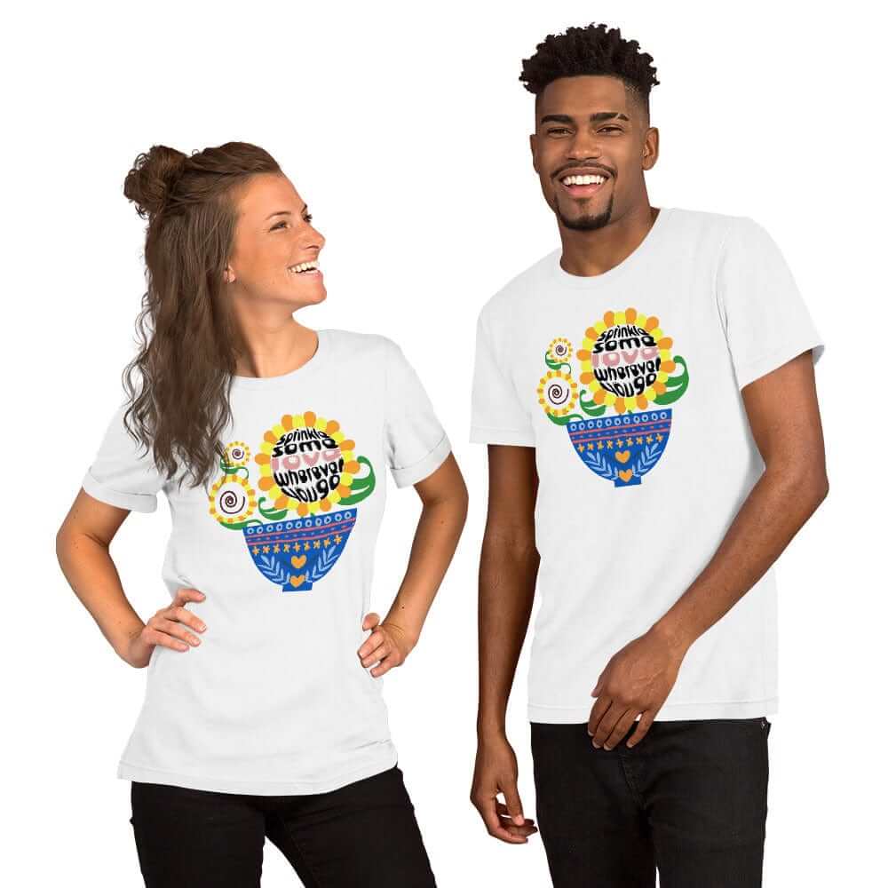 Sprinkle Some Love Wherever You Go Short-Sleeve Unisex T-Shirt, Clothing T-shirts, $ 37.00, A Moment Of Now™