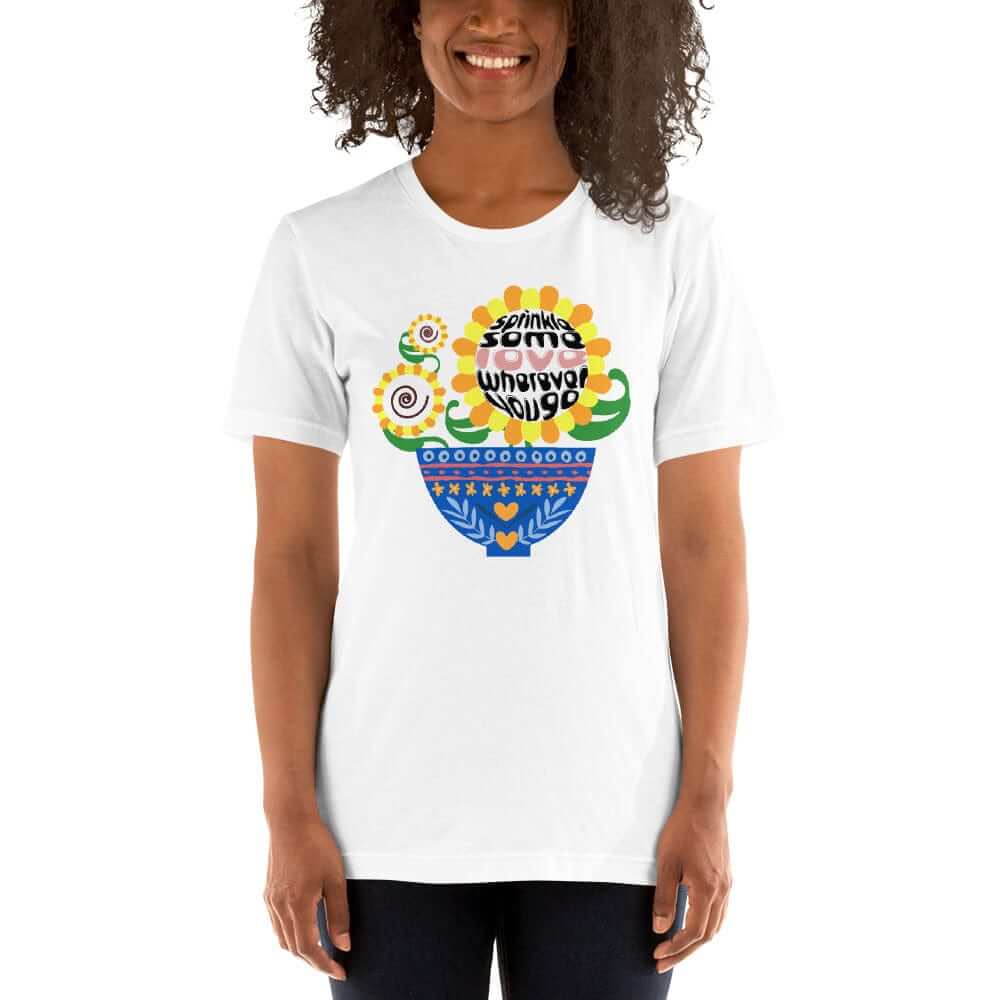Sprinkle Some Love Wherever You Go Short-Sleeve Unisex T-Shirt, Clothing T-shirts, $ 37.00, A Moment Of Now™