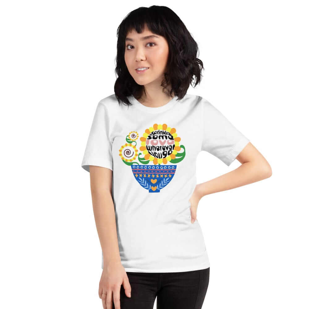 Sprinkle Some Love Wherever You Go Short-Sleeve Unisex T-Shirt, Clothing T-shirts, $ 37.00, A Moment Of Now™