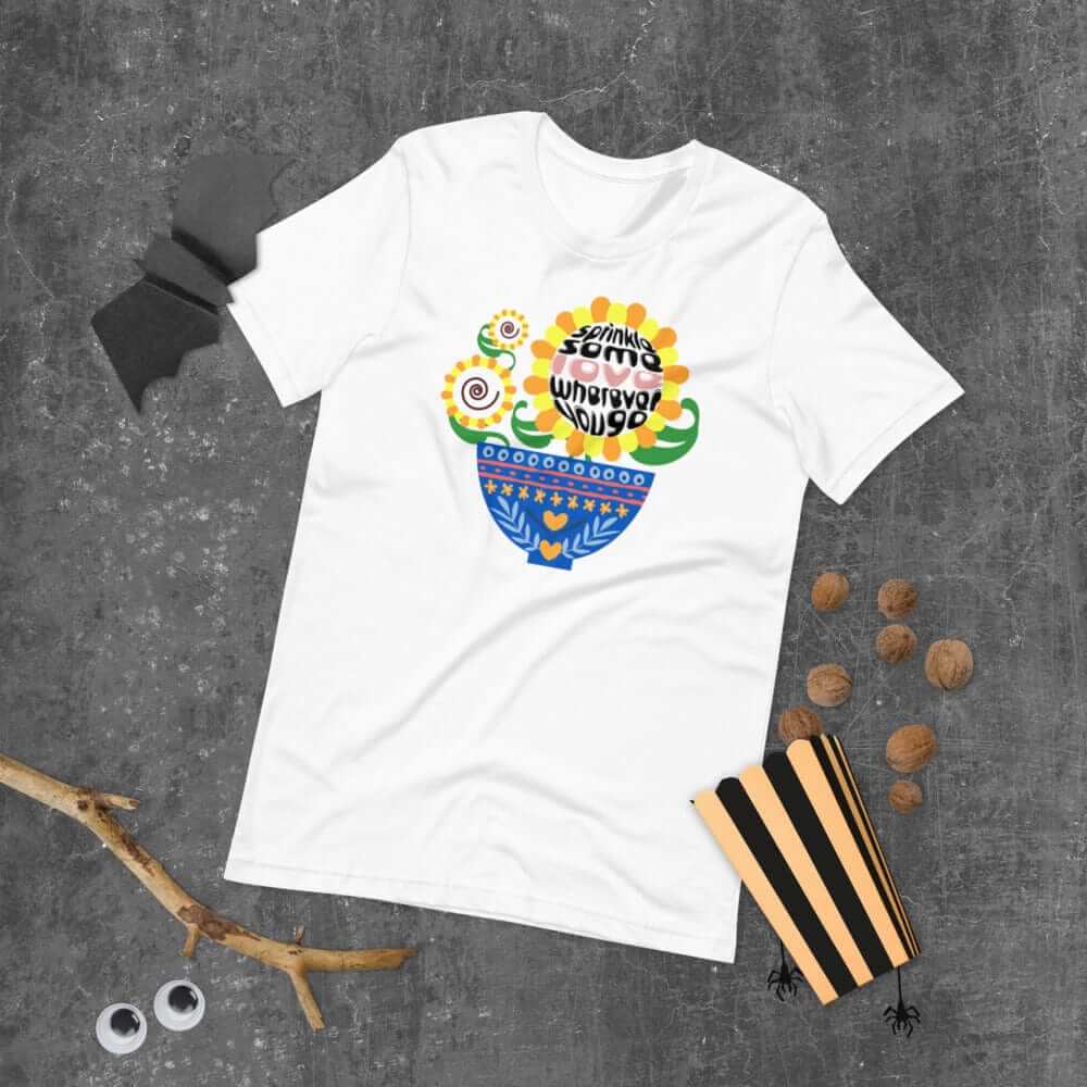 Sprinkle Some Love Wherever You Go Short-Sleeve Unisex T-Shirt, Clothing T-shirts, $ 37.00, A Moment Of Now™