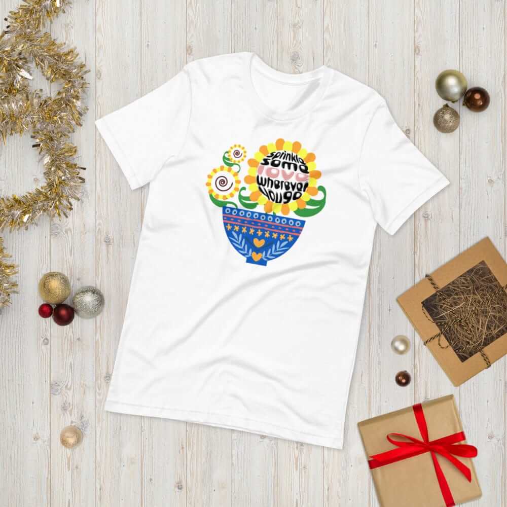 Sprinkle Some Love Wherever You Go Short-Sleeve Unisex T-Shirt, Clothing T-shirts, $ 37.00, A Moment Of Now™