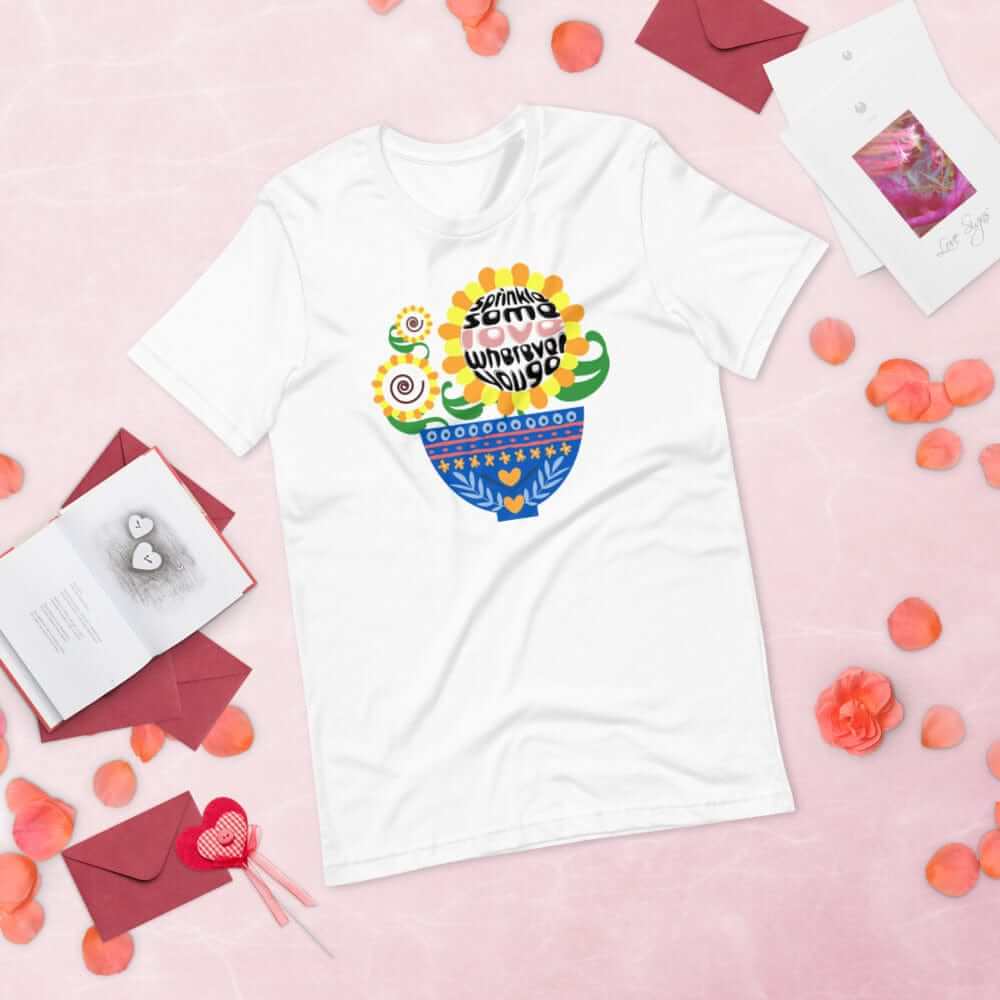 Sprinkle Some Love Wherever You Go Short-Sleeve Unisex T-Shirt, Clothing T-shirts, $ 37.00, A Moment Of Now™