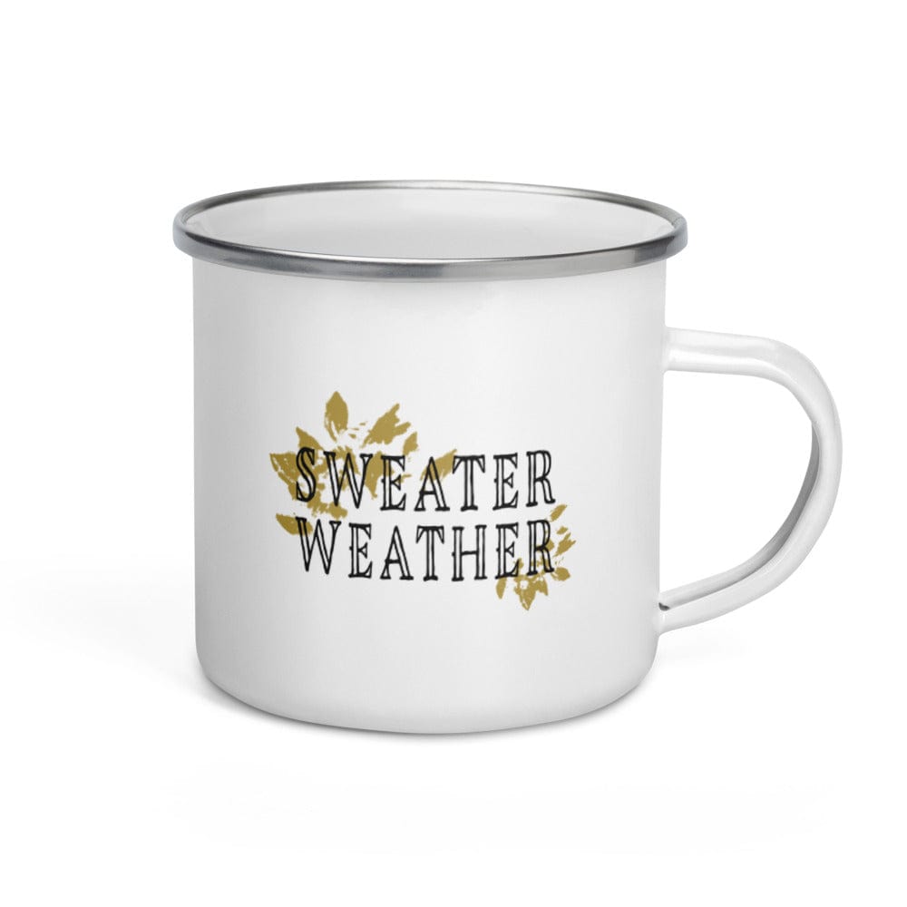 Sweater Weather Autumnal Fall Season Enamel Coffee Tea Cup Mug Mugs A Moment Of Now Women’s Boutique Clothing Online Lifestyle Store