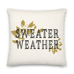 Shop Sweater Weather Autumnal Fall Season Premium Decorative Throw Pillow Cushion, Pillows, USA Boutique