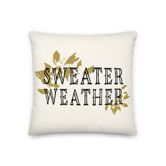 Shop Sweater Weather Autumnal Fall Season Premium Decorative Throw Pillow Cushion, Pillows, USA Boutique