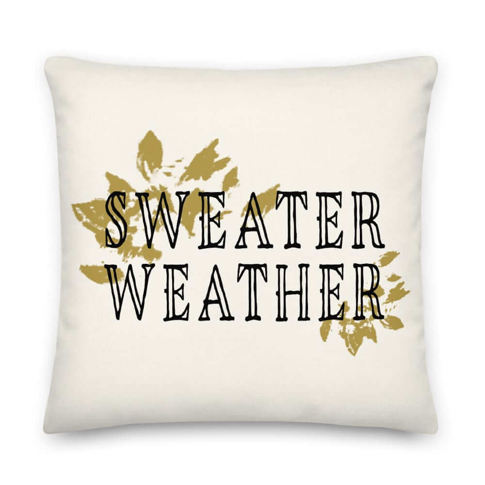 Sweater Weather Autumnal Fall Season Premium Decorative Throw Pillow Cushion, Pillows, $ 64.50, A Moment Of Now™