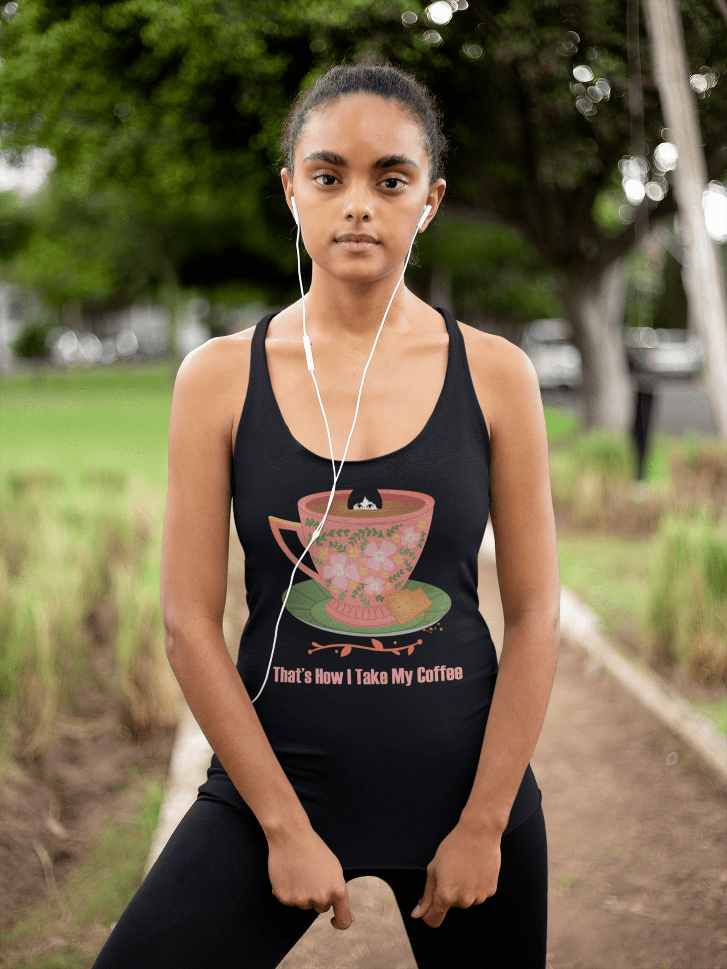 Shop That's How i Take My Coffee Women's Racerback Tank, Clothing T-shirts, USA Boutique