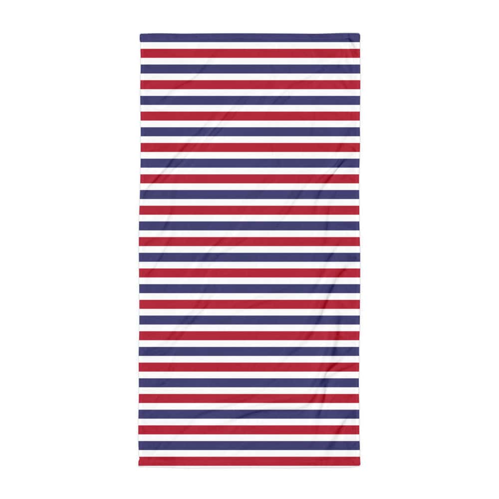 The Perfect Striped Series - Old Days Beach Bath Towel - White Blue Red Strip Towel A Moment Of Now Women’s Boutique Clothing Online Lifestyle Store