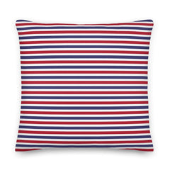 The Perfect Striped Series - Old Days Premium Decorative Throw Pillow Cushion - White Blue Red Strip Pillow A Moment Of Now Women’s Boutique Clothing Online Lifestyle Store