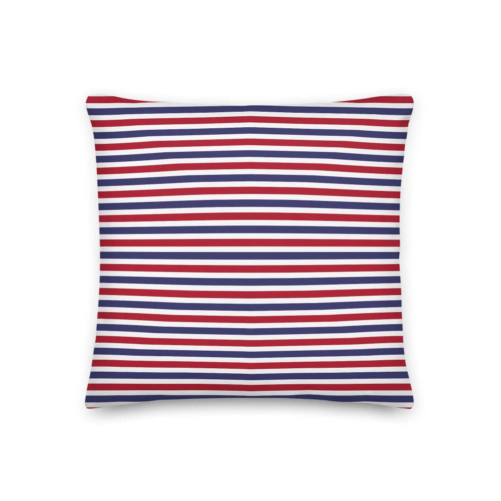 Shop The Perfect Striped Series - Old Days Premium Decorative Throw Pillow Cushion - White Blue Red Strip, Pillow, USA Boutique