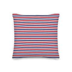 Shop The Perfect Striped Series - Old Days Premium Decorative Throw Pillow Cushion - White Blue Red Strip, Pillow, USA Boutique