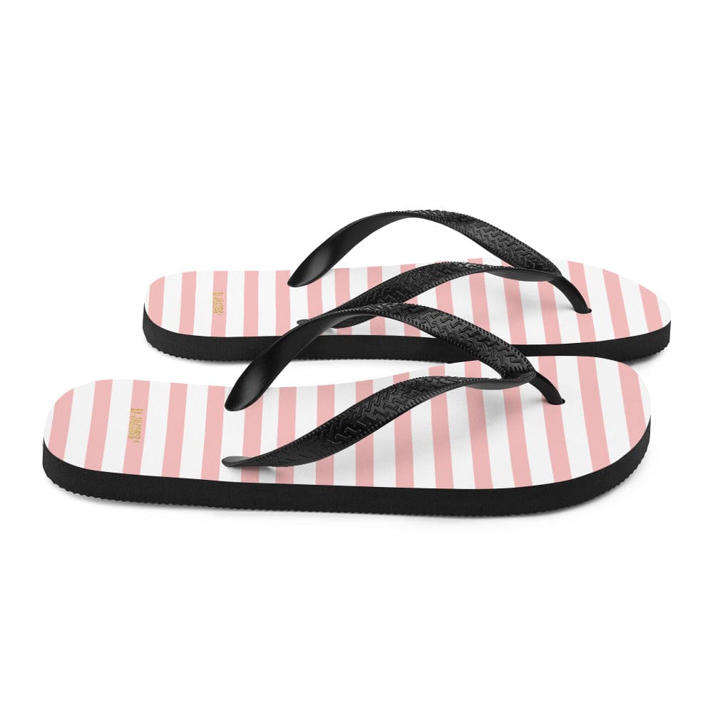 The Perfect Striped Series - Pink Stripes on White Flip-Flops, Flip Flops, $ 30.95, A Moment Of Now™