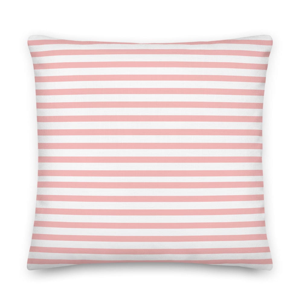 Shop The Perfect Striped Series - Pink Stripes On White Premium Decorative Throw Pillow, Pillow, USA Boutique