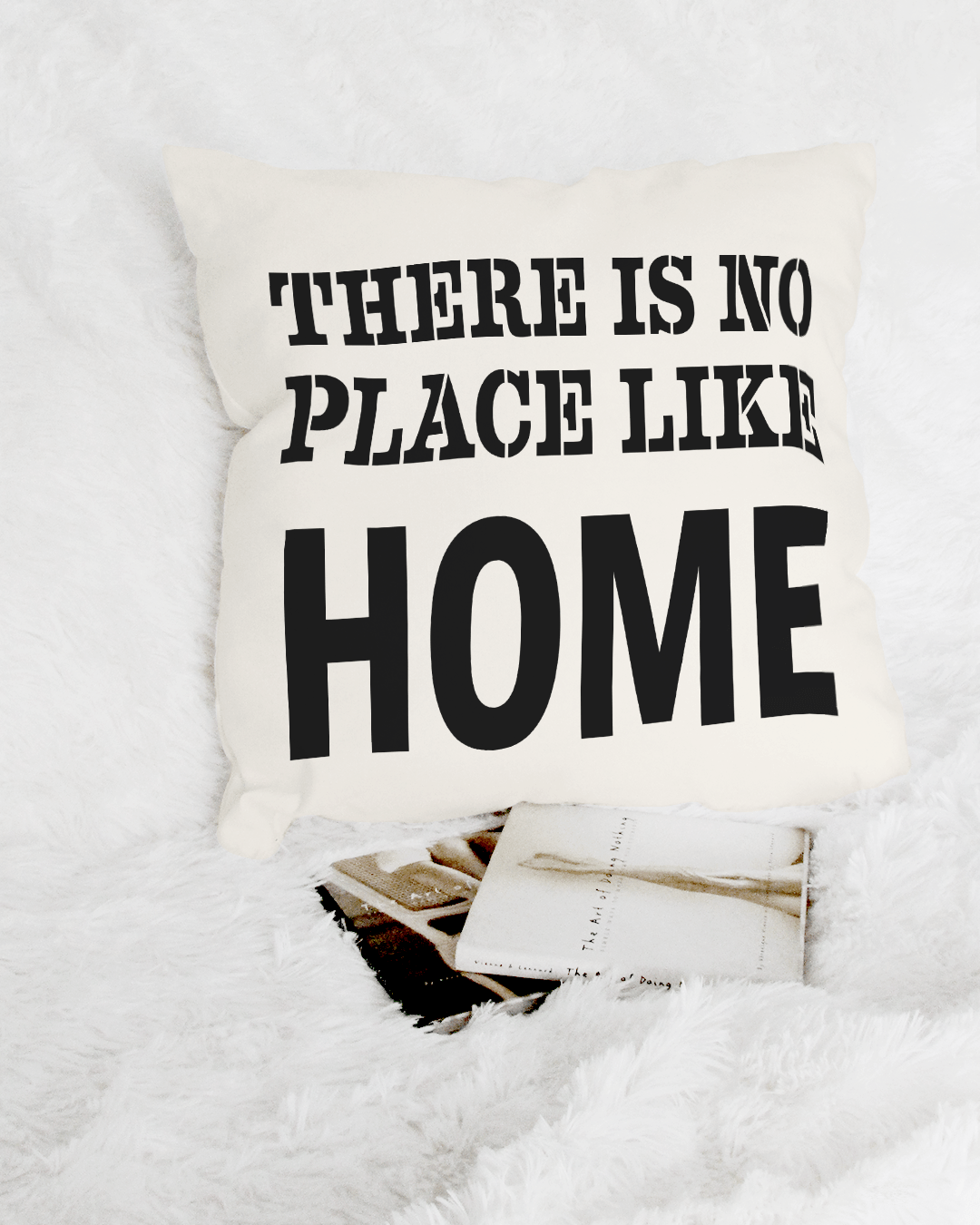 Shop There Is No Place Like Home Motivation Inspirational Quote Premium Decorative Throw Pillow Cushion, Pillow, USA Boutique