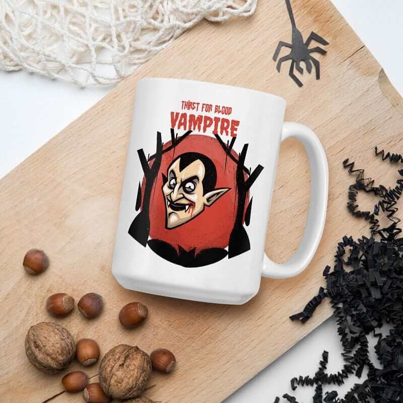 Thirst For Blood Vampire Halloween Coffee Tea Cup Mug, Mug, $ 17.50, A Moment Of Now™