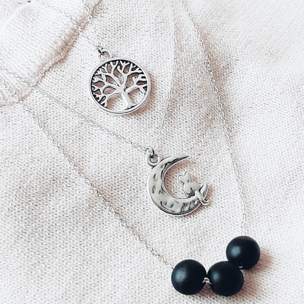 Three Wishes Wood Beads Minimalist Necklace | Meaningful Gift Jewelry, Necklaces, $ 19.99, A Moment Of Now™