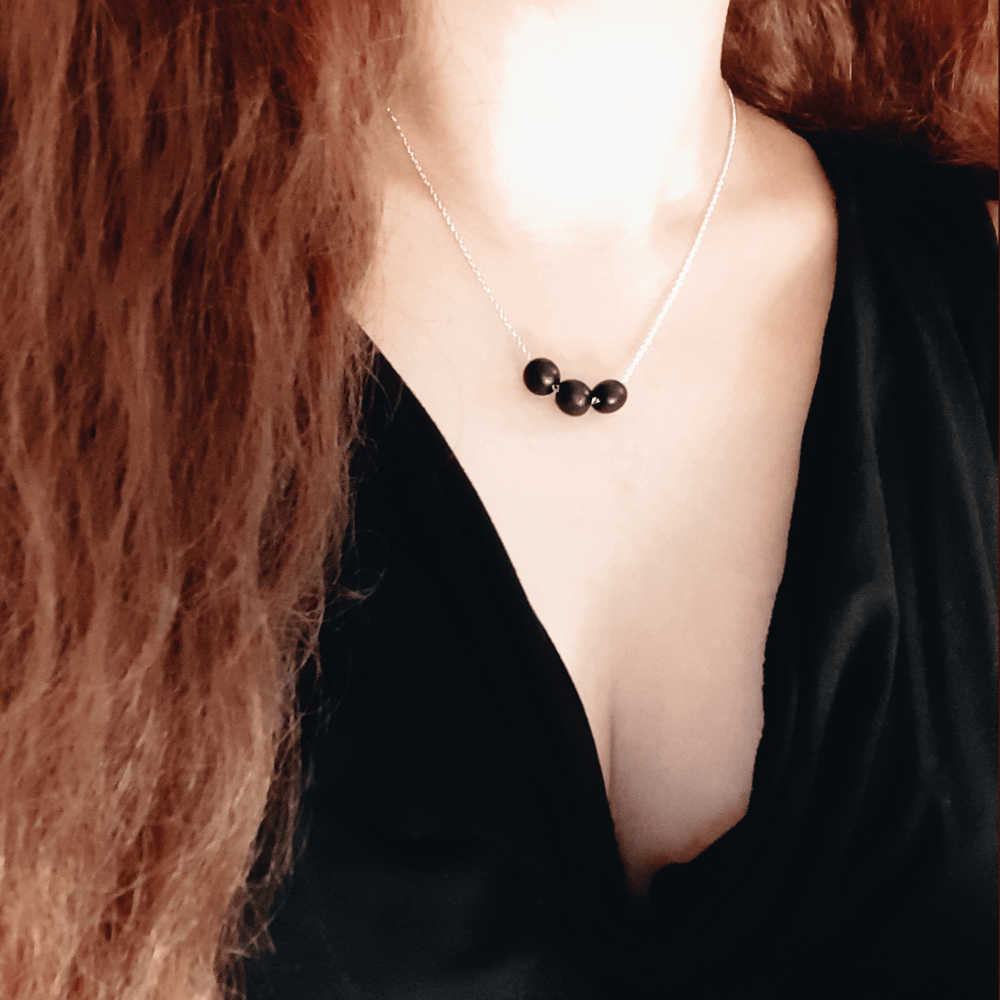 Three Wishes Wood Beads Minimalist Necklace | Meaningful Gift Jewelry, Necklaces, $ 19.99, A Moment Of Now™