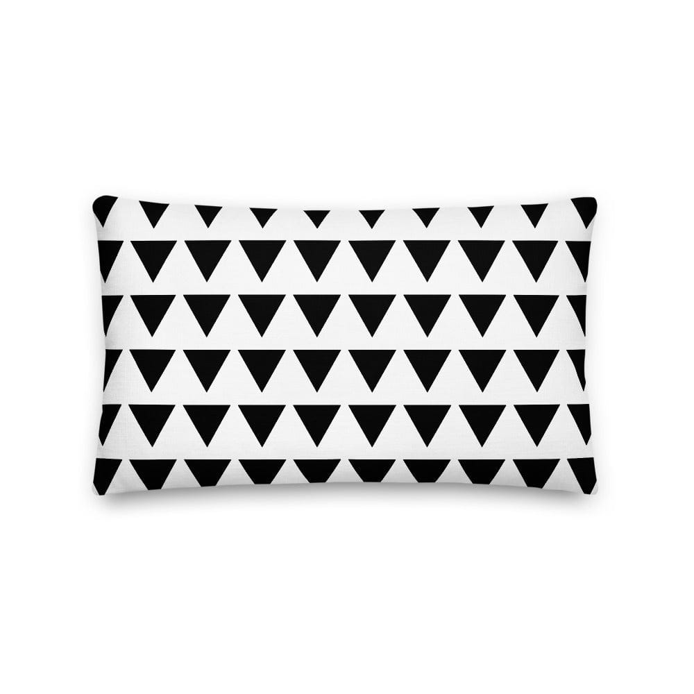 Shop Triangle Pattern Black on White Premium Decorative Pillow Throw, Pillow, USA Boutique