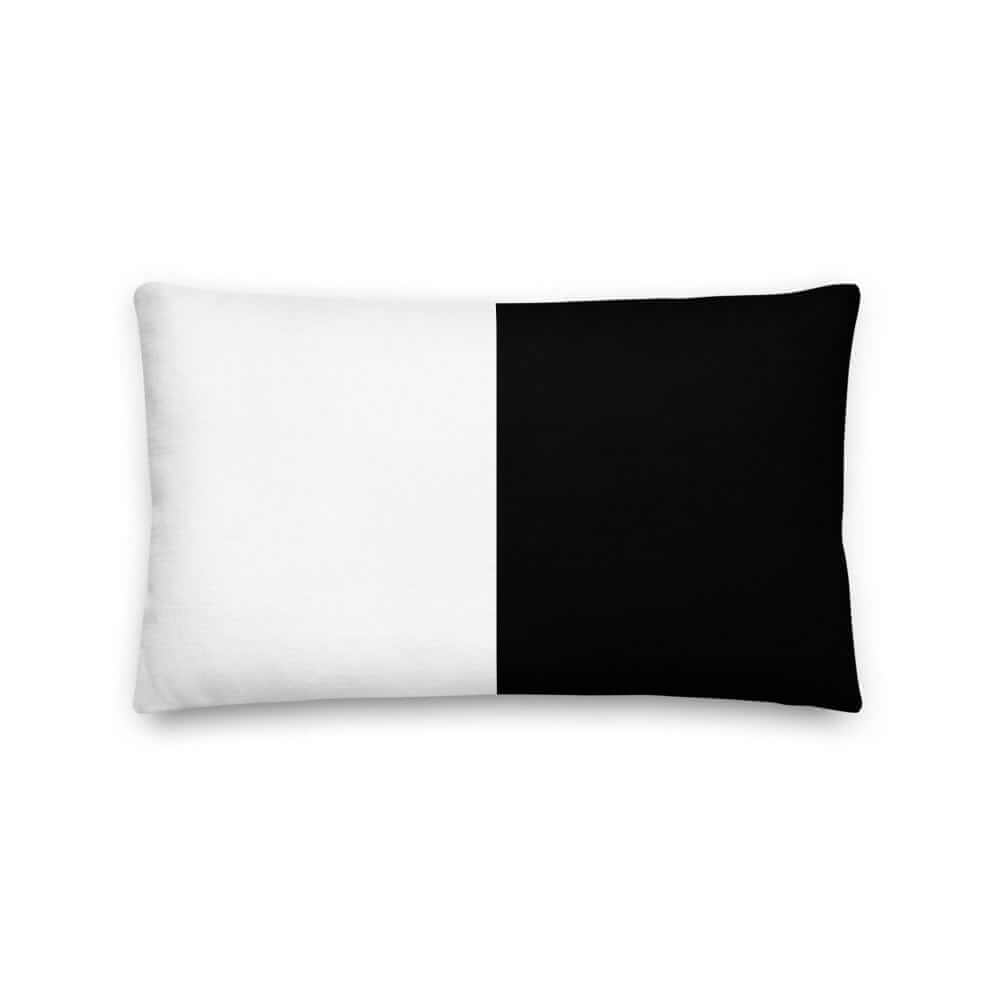 Triangle Pattern Black on White Premium Decorative Pillow Throw, Pillow, $ 61.50, A Moment Of Now™