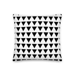 Shop Triangle Pattern Black on White Premium Decorative Pillow Throw, Pillow, USA Boutique