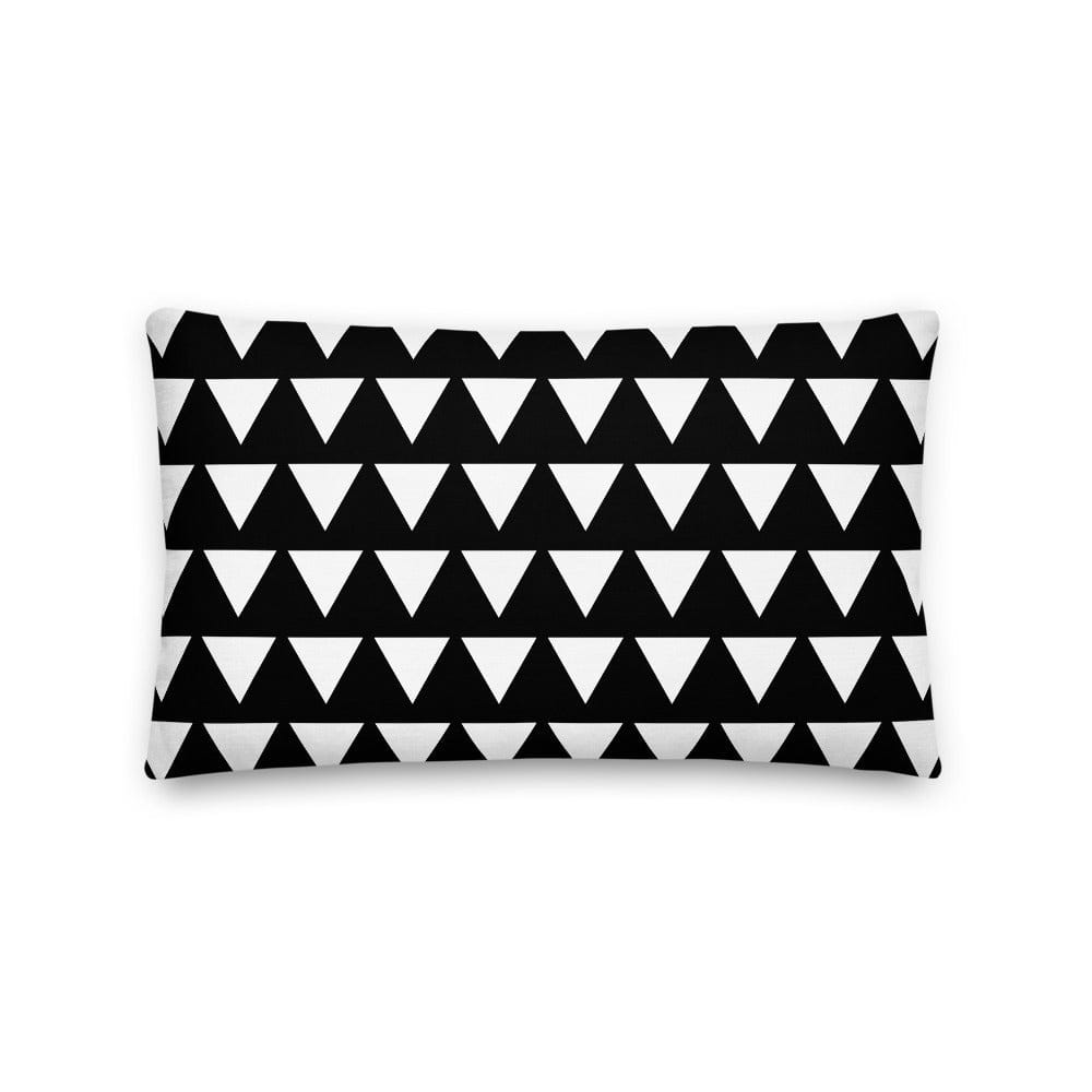Triangle Pattern white on Black Premium Decorative Throw Pillow Cushion Pillow A Moment Of Now Women’s Boutique Clothing Online Lifestyle Store