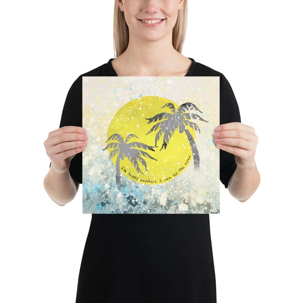 Watercolor Tropical Sunset & Ocean Wall Art Matte Poster, Posters, Prints, & Visual Artwork, $ 27.50, A Moment Of Now™