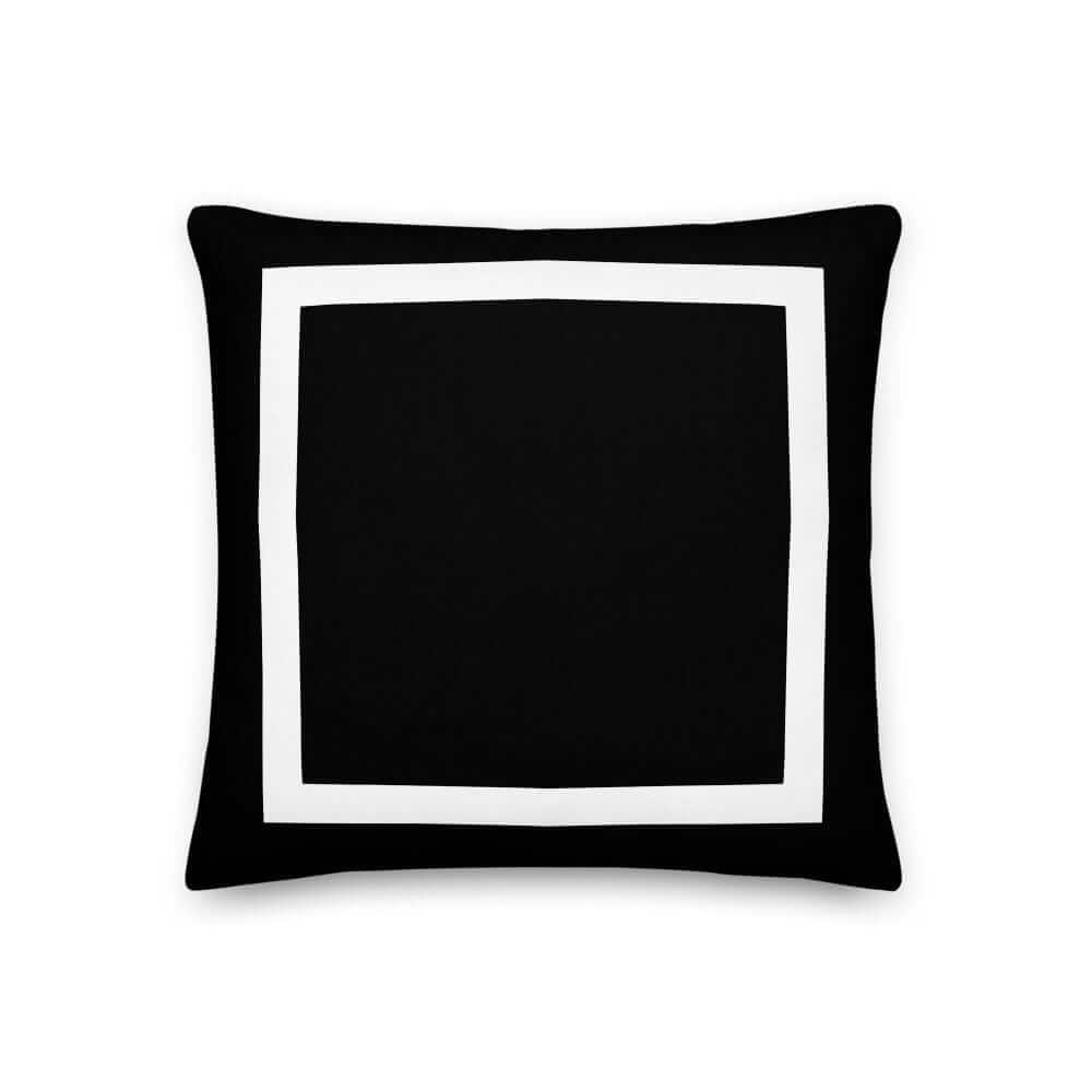 White Border Black Premium Decorative Throw Pillow | Modern Decor, Throw Pillows, $ 64.50, A Moment Of Now™