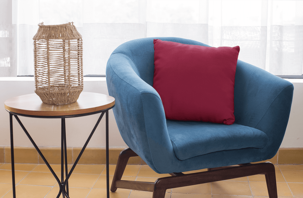 White on Burgundy Polka Dots Premium Decorative Throw Pillow, Pillow, $ 61.50, A Moment Of Now™