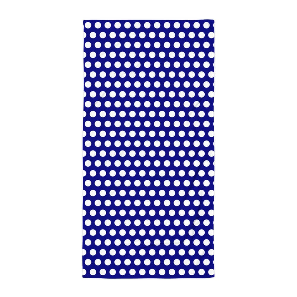 White on Navy Blue Polka Dots Beach Bath Towel Towel A Moment Of Now Women’s Boutique Clothing Online Lifestyle Store