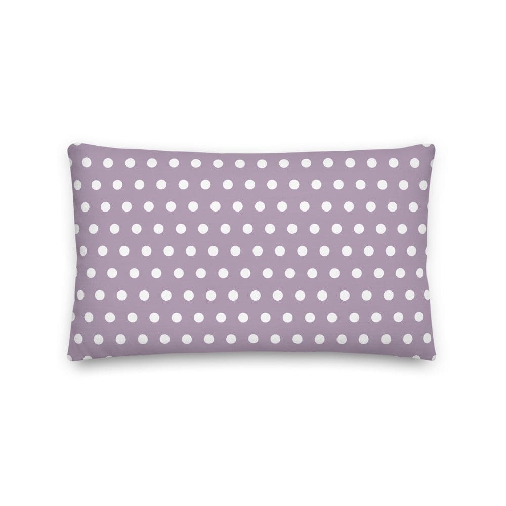 White on Pastel Purple Polka Dots Premium Decorative Pillow Cushion, Pillow, $ 61.50, A Moment Of Now™