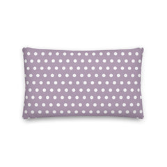 Shop White on Pastel Purple Polka Dots Premium Decorative Pillow Cushion, Pillow, USA Boutique