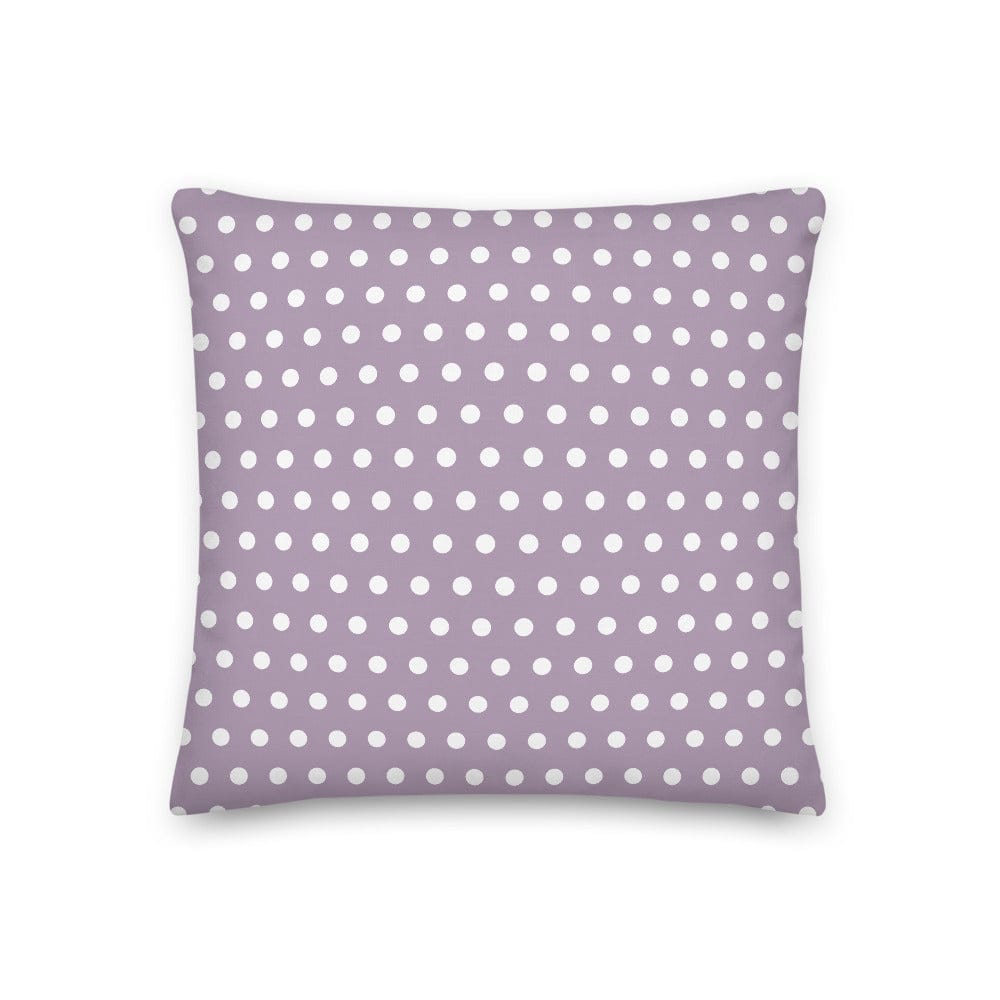 White on Pastel Purple Polka Dots Premium Decorative Pillow Cushion Pillow A Moment Of Now Women’s Boutique Clothing Online Lifestyle Store