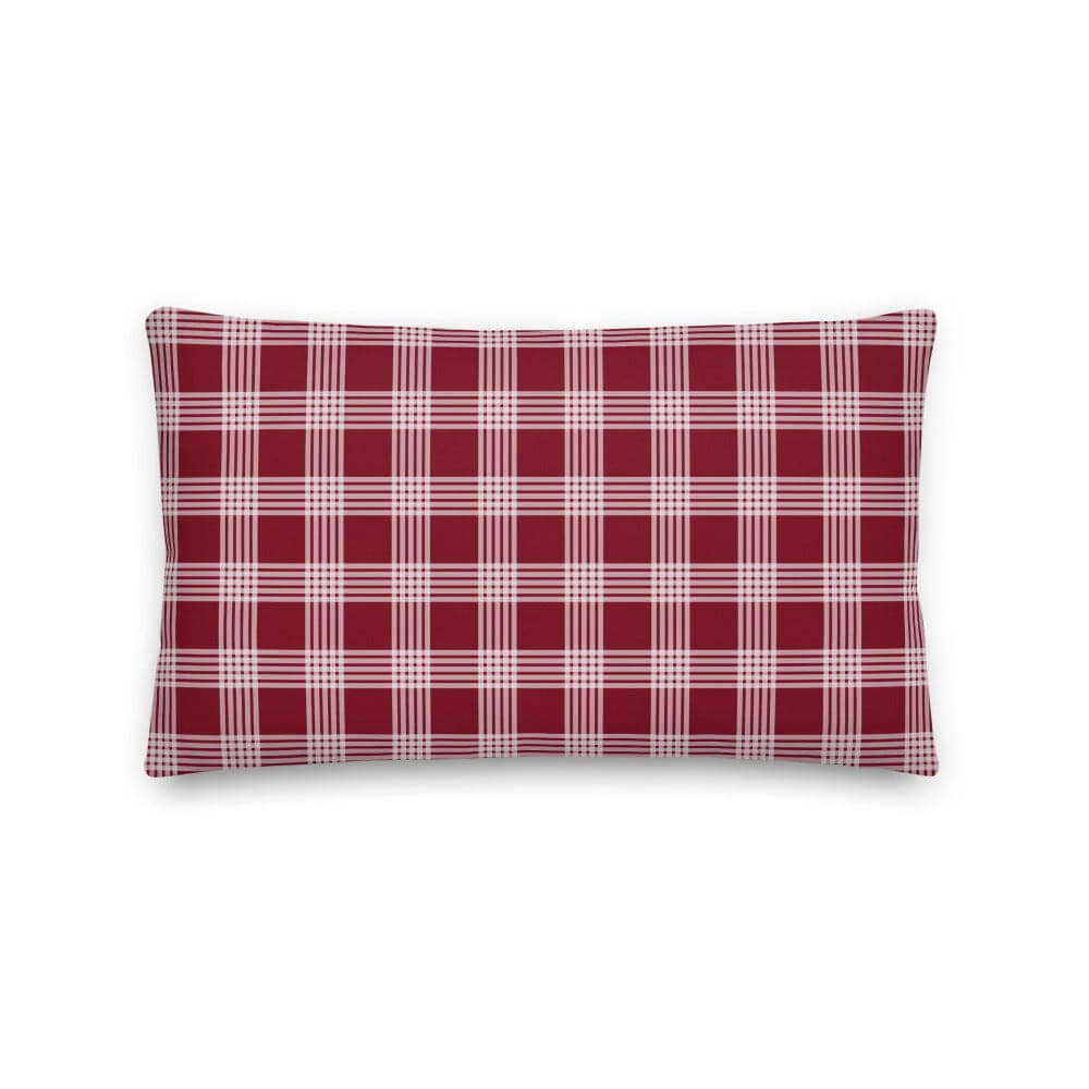 White On Red Plaid Premium Decorative Throw Pillow Cushion, Pillow, $ 61.50, A Moment Of Now™