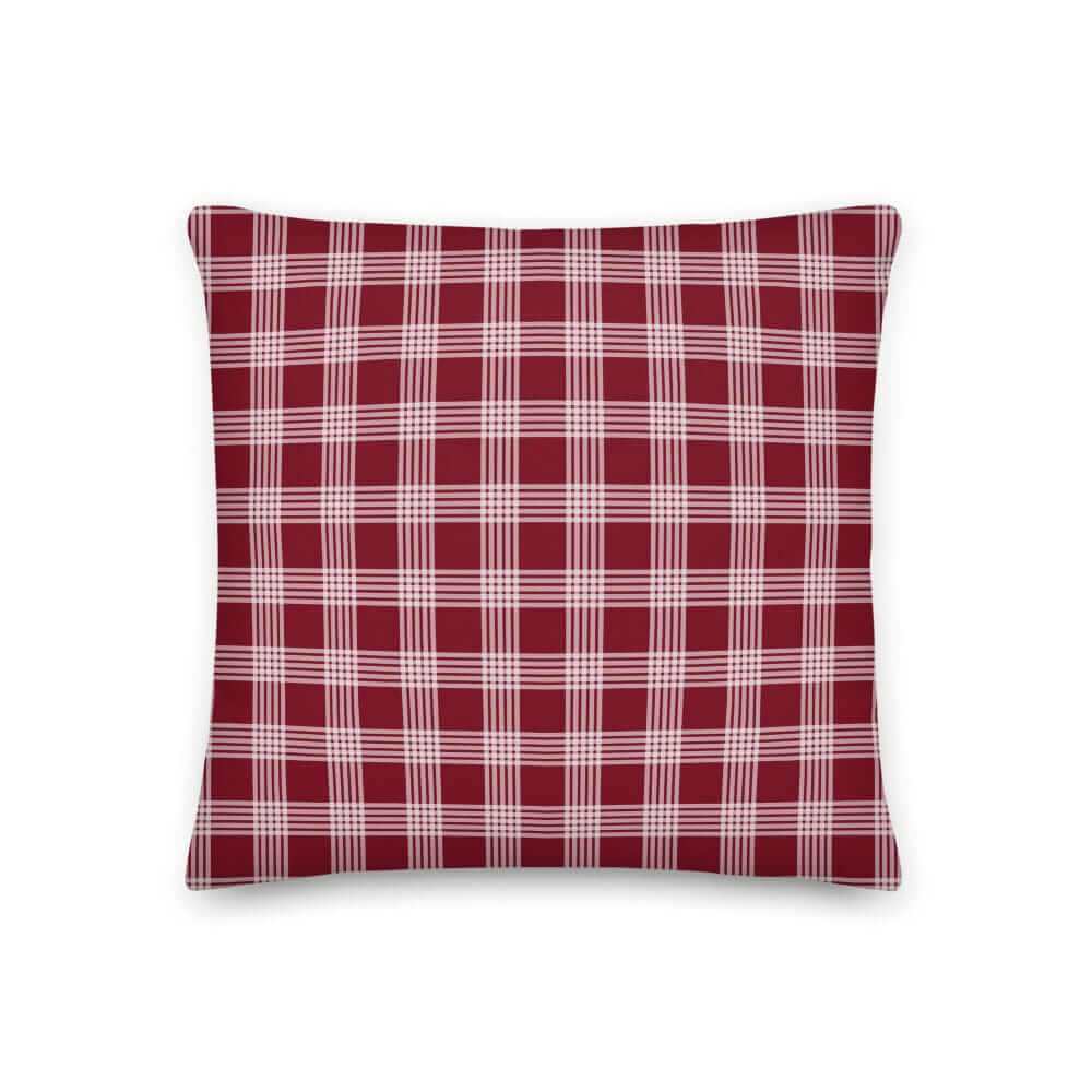 White On Red Plaid Premium Decorative Throw Pillow Cushion, Pillow, $ 61.50, A Moment Of Now™