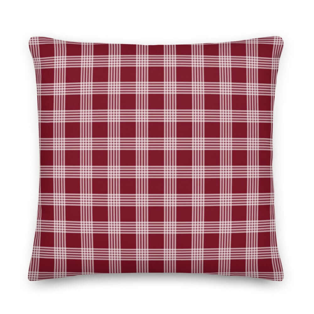 White On Red Plaid Premium Decorative Throw Pillow Cushion, Pillow, $ 61.50, A Moment Of Now™