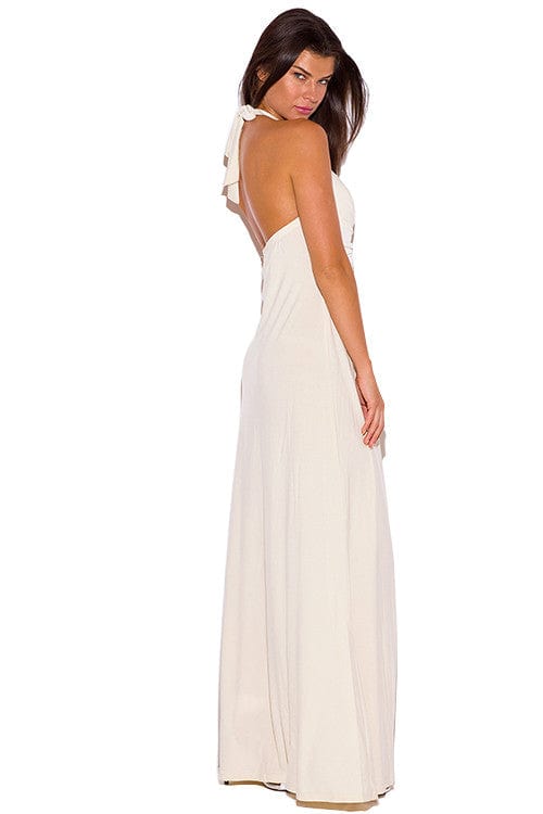 Women’s Ivory Halter Empire Waist Party Evening Maxi Dress Dresses A Moment Of Now Women’s Boutique Clothing Online Lifestyle Store