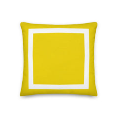 Yellow Cushion White Border Decorative Accent Throw Pillow Cushion Throw Pillows A Moment Of Now Women’s Boutique Clothing Online Lifestyle Store