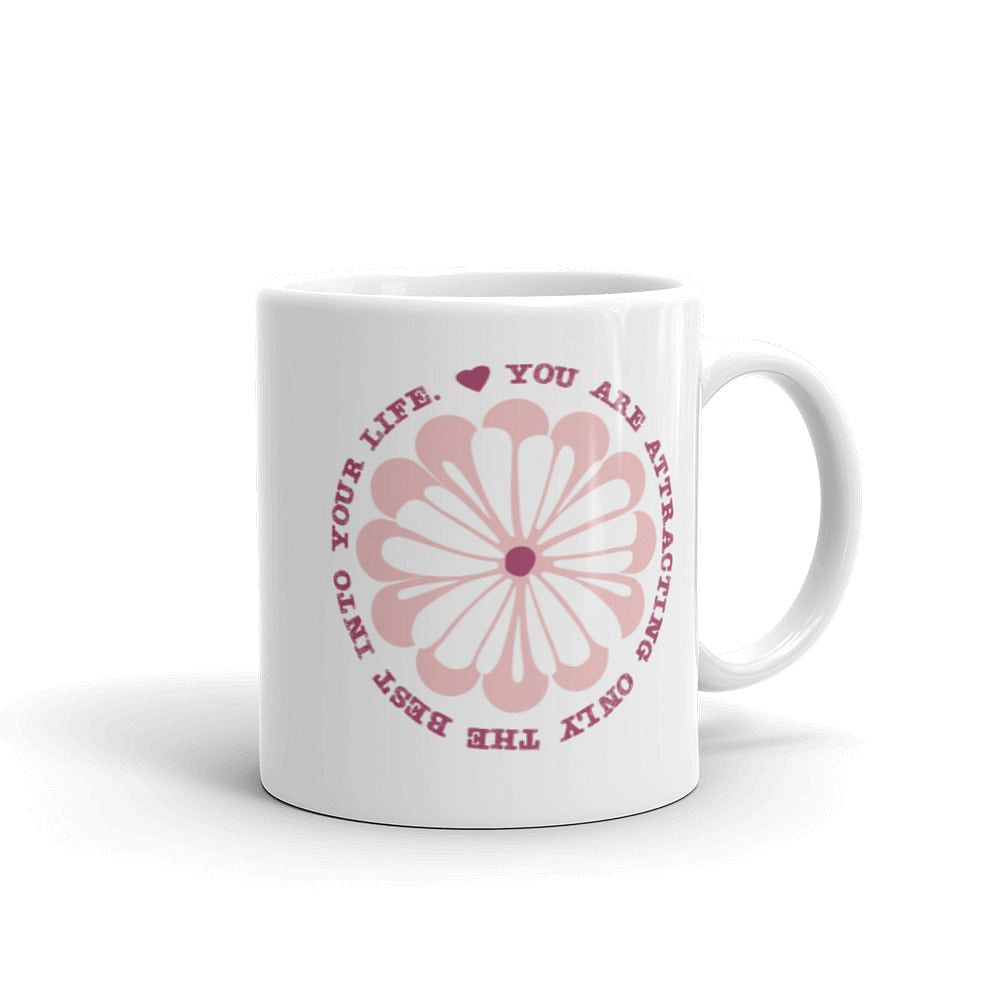 Shop You Are Attracting Only The Best Into Your Life Inspirational Quote Law Of Attraction Lifestyle Coffee Tea Cup Mug, Mug, USA Boutique