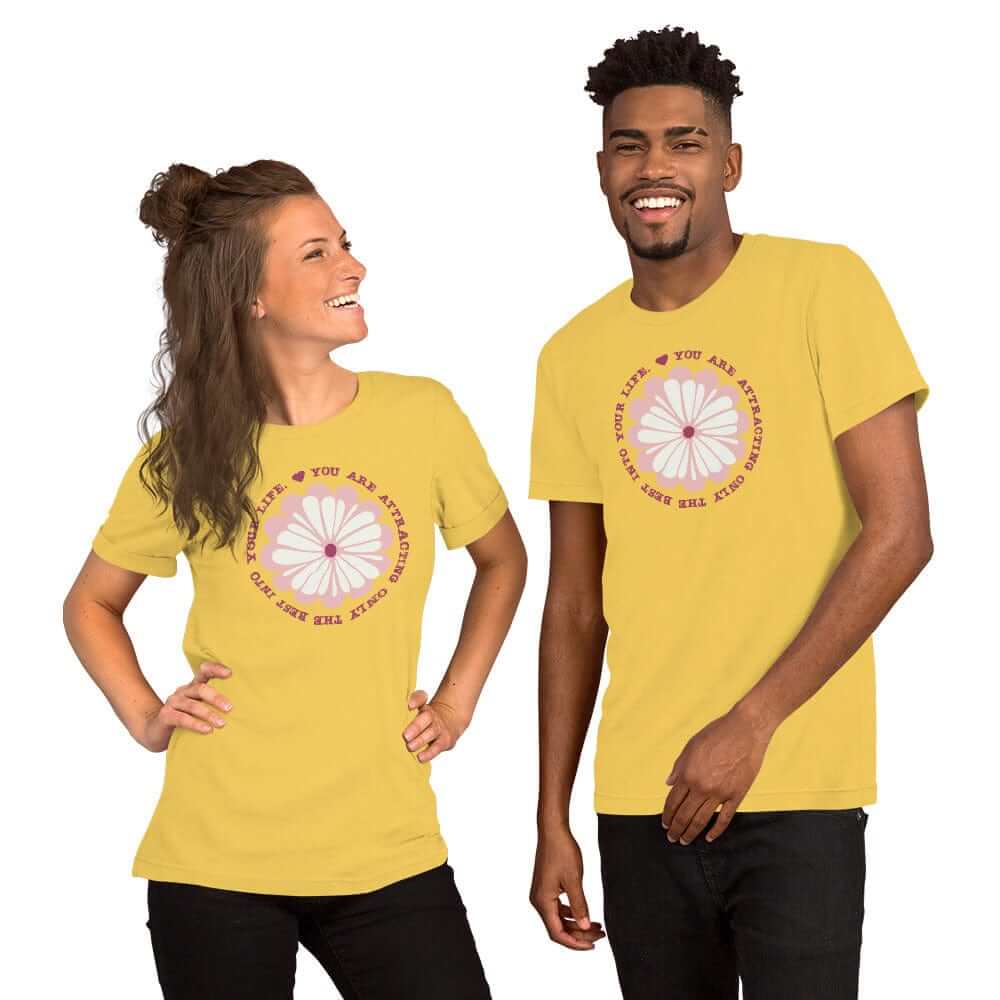 You Are Attracting Only The Best Into Your Life Short-Sleeve Unisex T-Shirt, T-shirts, $ 39.00, A Moment Of Now™