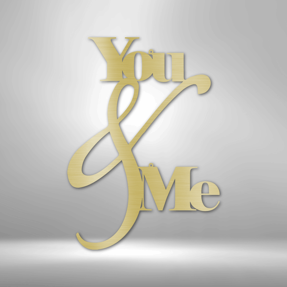 You & Me Metal Steel Wall Decor Steel Sign | Shop USA Made Home Decor, Metal Signs, $ 62.95, A Moment Of Now™