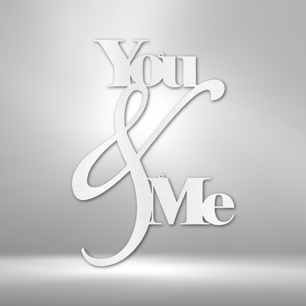 You & Me Quote - Couple Lovers Valentine's Metal Steel Laser Cut Out Sign Farm House Wall Decoration Indoor Outdoor Sign For Home Garden Steel Sign A Moment Of Now Women’s Boutique Clothing Online Lifestyle Store