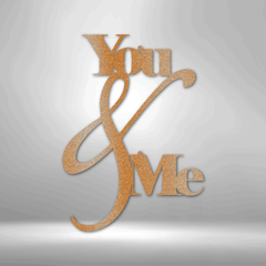Shop You & Me Quote - Couple Lovers Valentine's Metal Steel Laser Cut Out Sign Farm House Wall Decoration Indoor Outdoor Sign For Home Garden, Steel Sign, USA Boutique