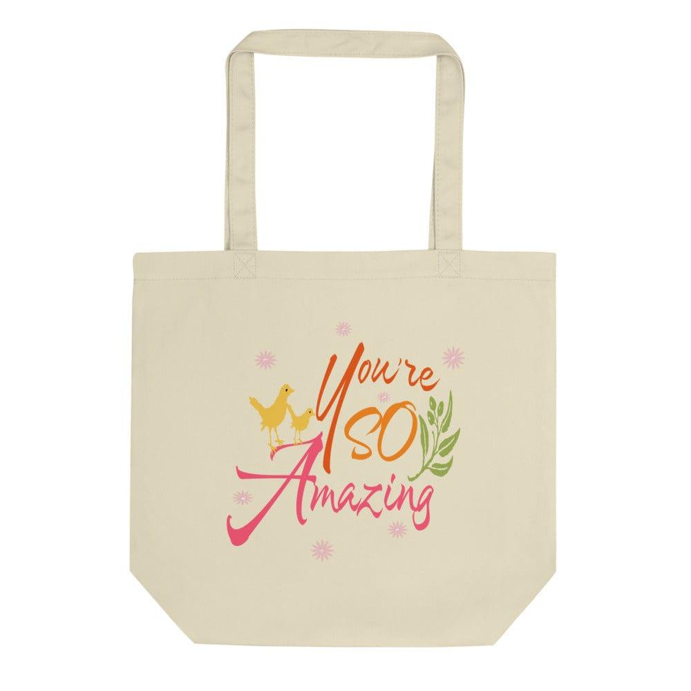You're So Amazing Inspirational Quote Eco Tote Shopping Bag | Boutique In USA, Bags - Shopping bags, $ 27.00, A Moment Of Now™