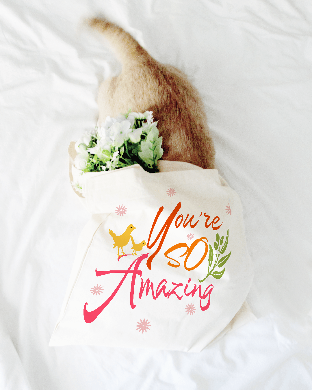 Shop You're So Amazing Inspirational Quote Eco Tote Shopping Bag, Bags - Shopping bags, USA Boutique