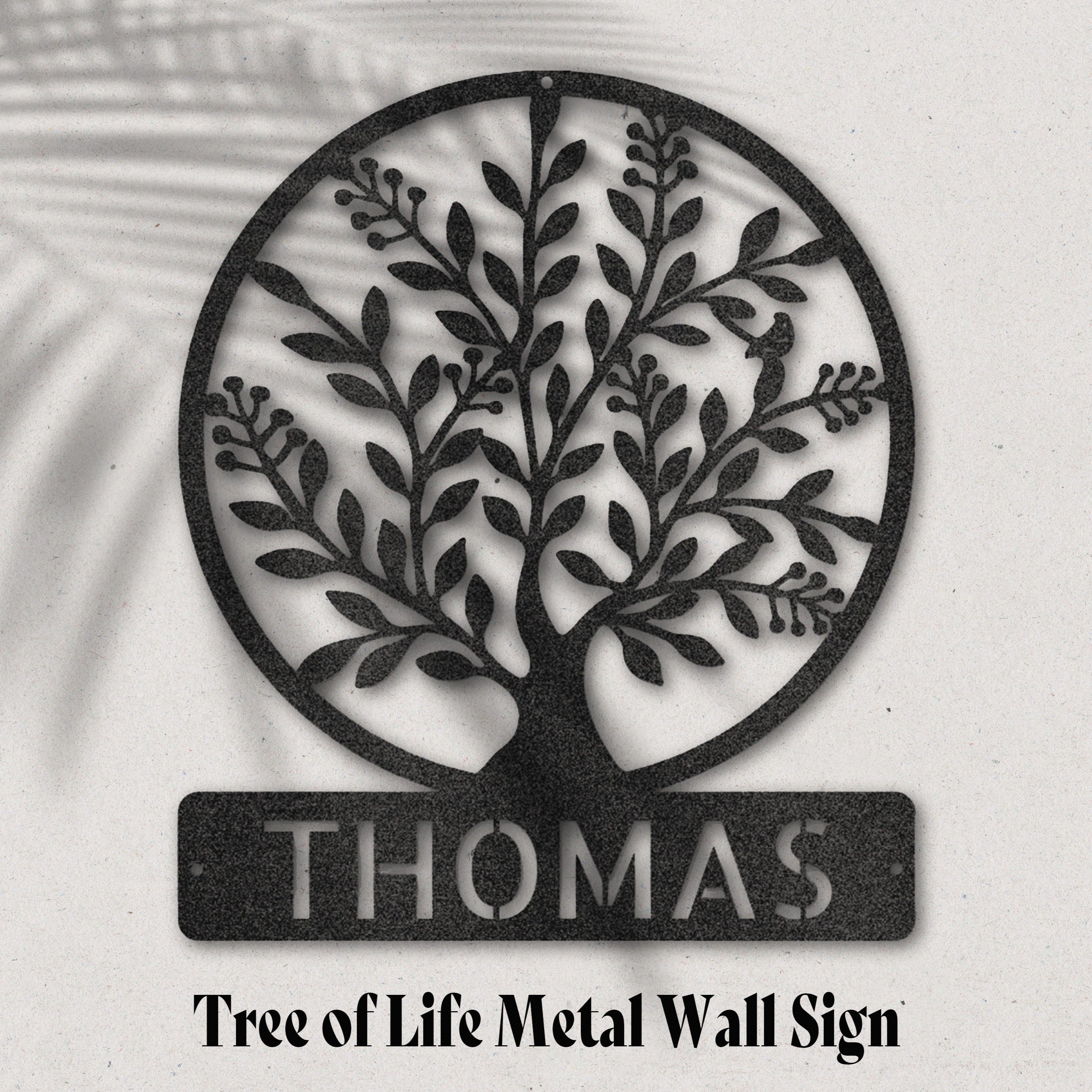 Shop Personalized Name On Tree Of Life Monogram Metal Sign | Custom Tree Life Wall Decor | Tree Life Metal Wall Art, Metal Sign, USA Boutique
