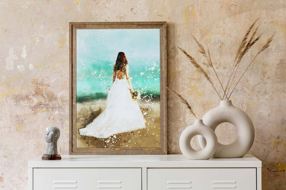 Custom Digital Watercolor Wedding Portrait | Watercolor Portrait | Custom Wedding Engagement Anniversary Gift, Custom Portraits, $ 20.00, A Moment Of Now™