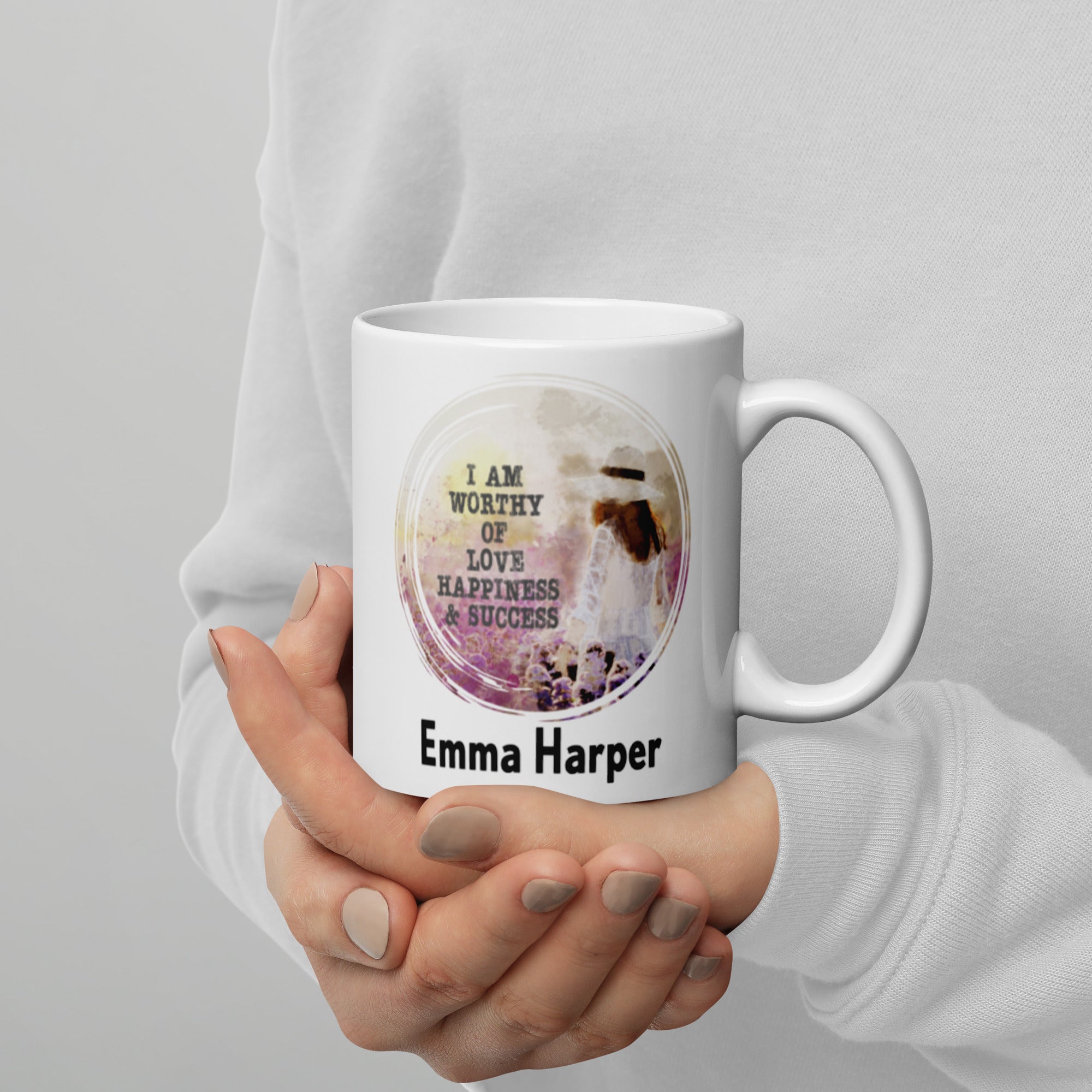 Shop Law of Attraction Custom Name Mug Love Happiness Success Inspiration, Mugs, USA Boutique